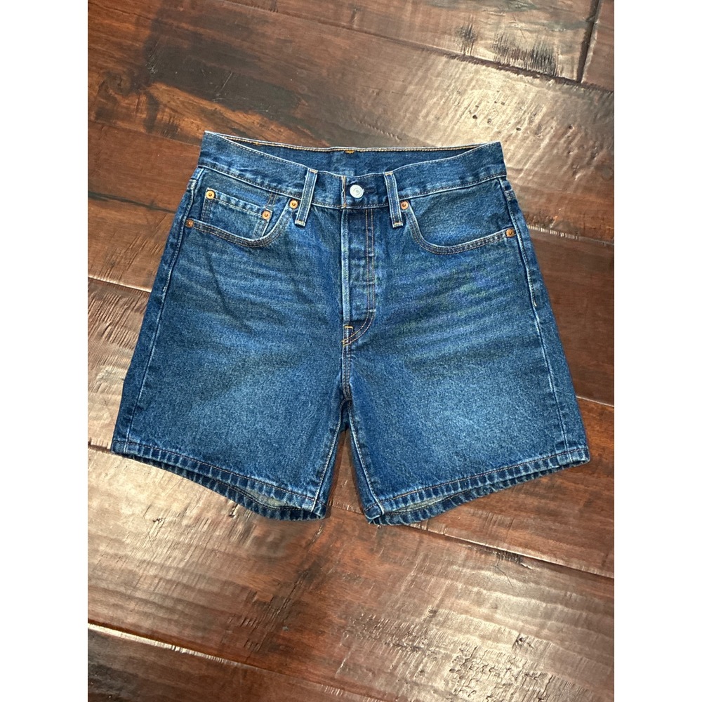Levi's 501 Original Shorts Womens W27 PC9-85833-0056 Denim High Rise Button Fly